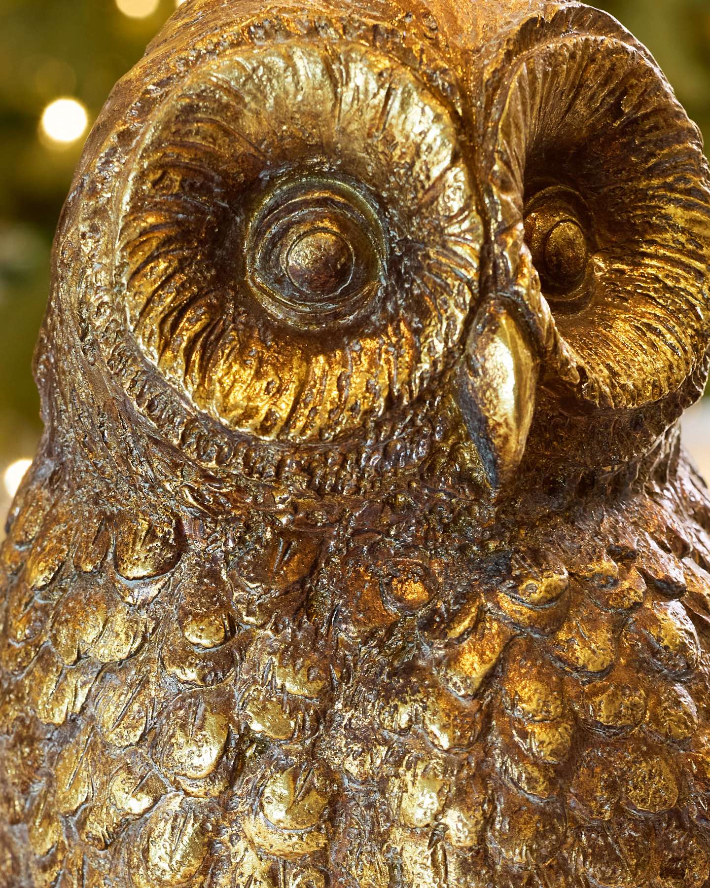 Bronzed Tabletop Owl by Balsam Hill Closeup 10