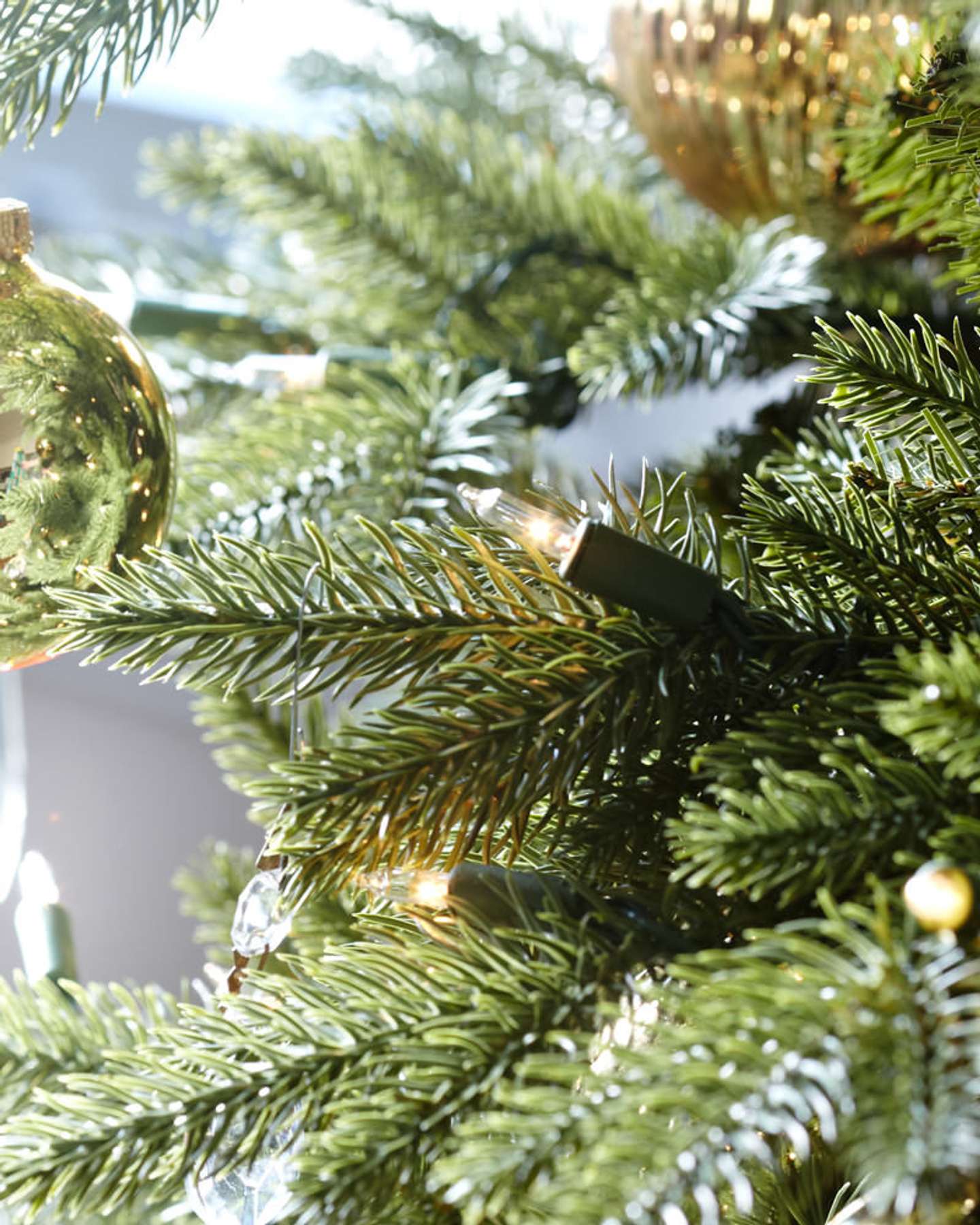 Balsam Hill Silverado Slim Christmas Tree with Beautifully Arranged Ornaments