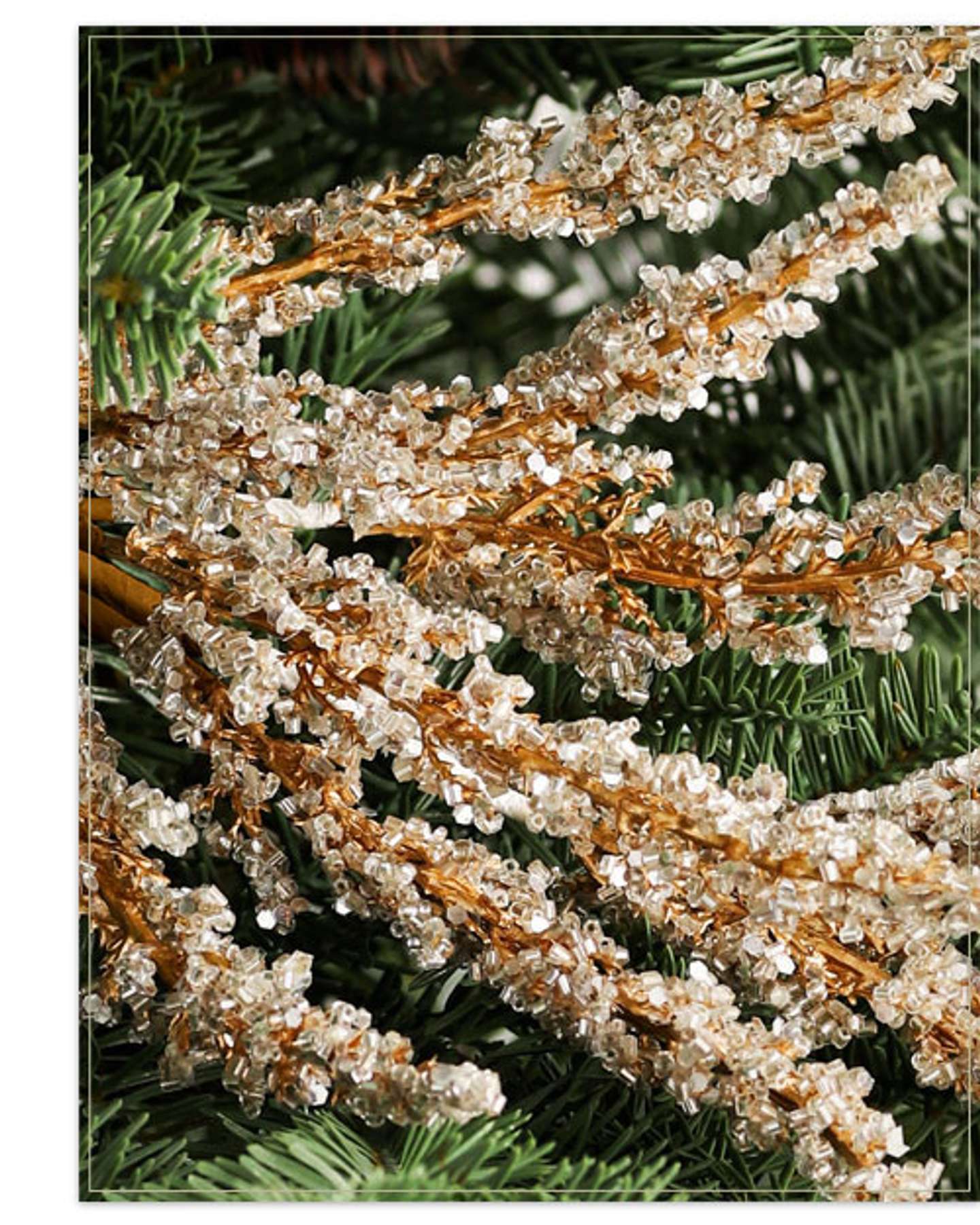 Balsam Hill Metallic Plume Artificial Christmas Tree Picks Set of 12 Product Display