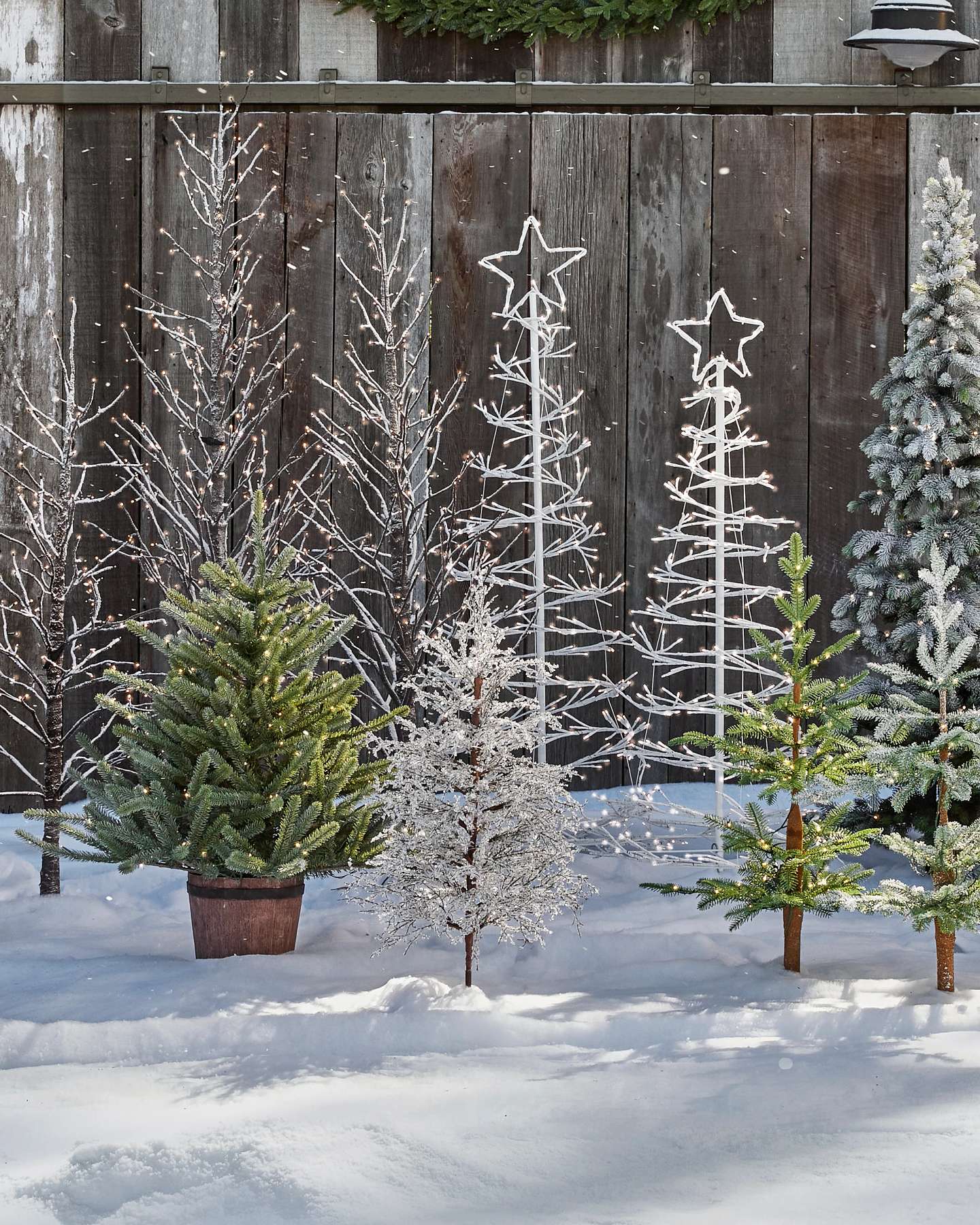 Balsam Hill Lit Icy Crystal Branch Artificial Christmas Tree Lifestyle Display