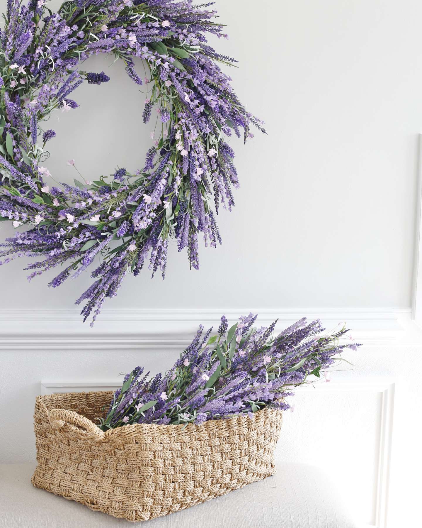 Balsam Hill Provencal Lavender Artificial Wreath and Garland Blog Feature