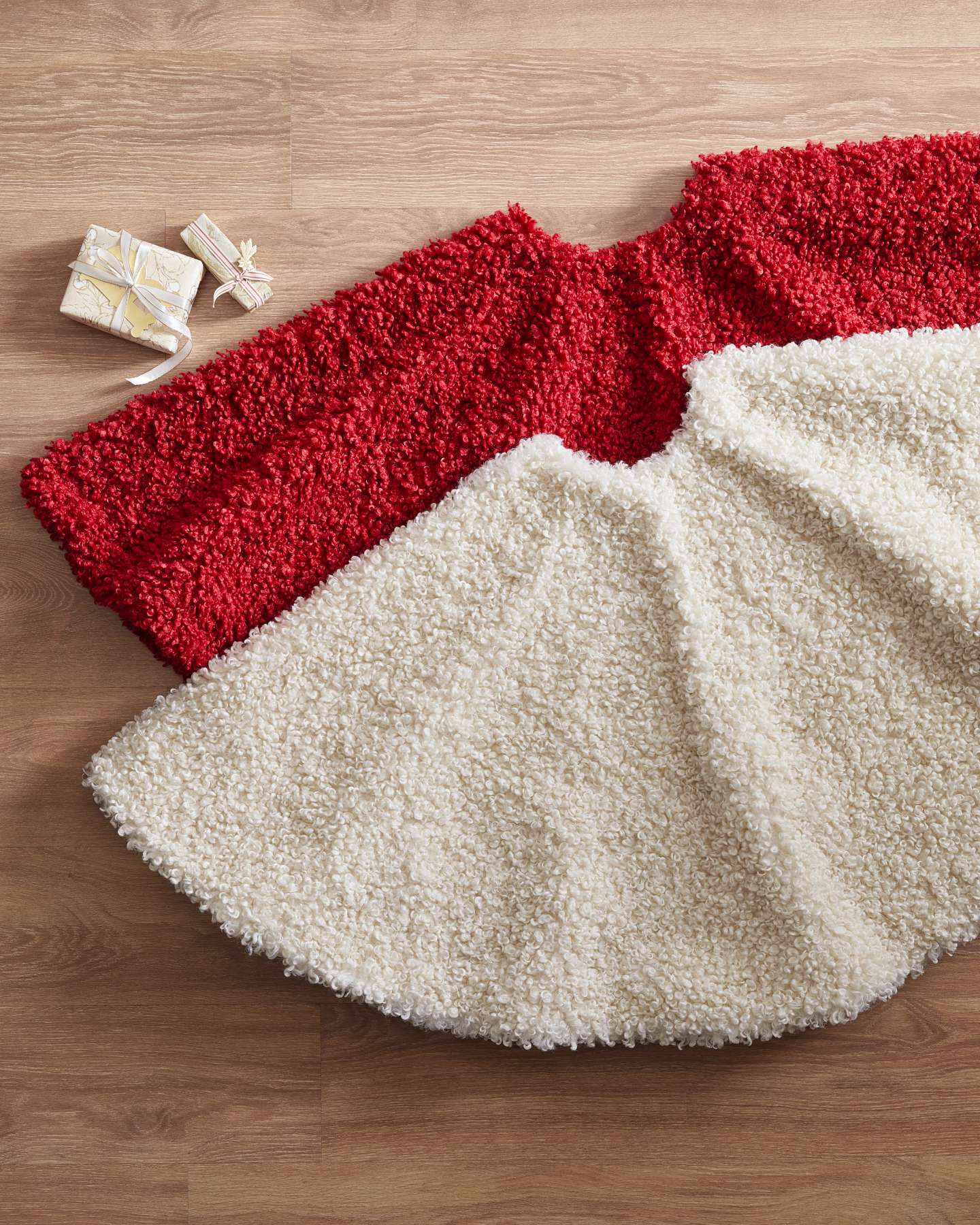 Ivory Bouclé Tree Skirts