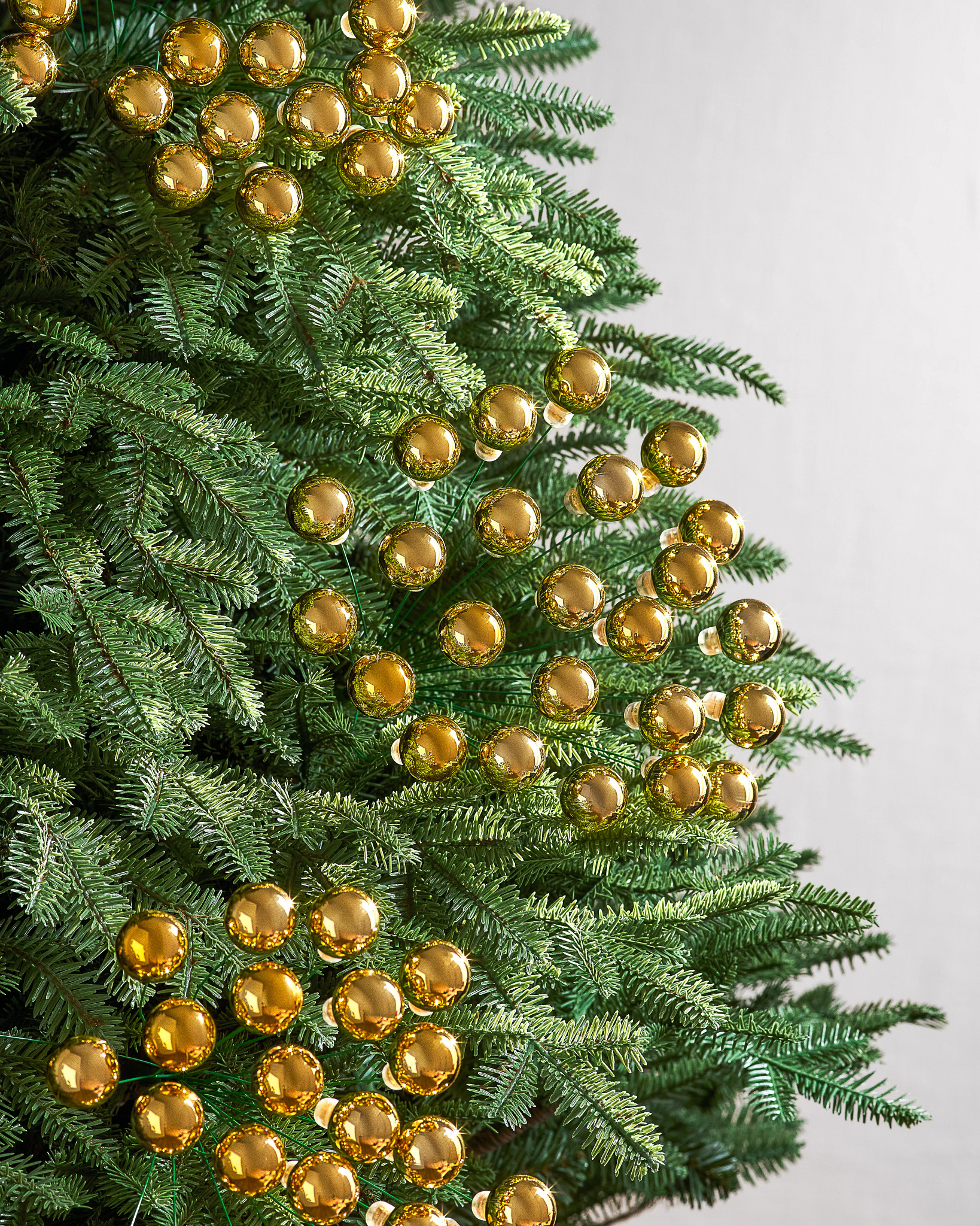 Gold Radiant Ornament Cluster Christmas Pick Set