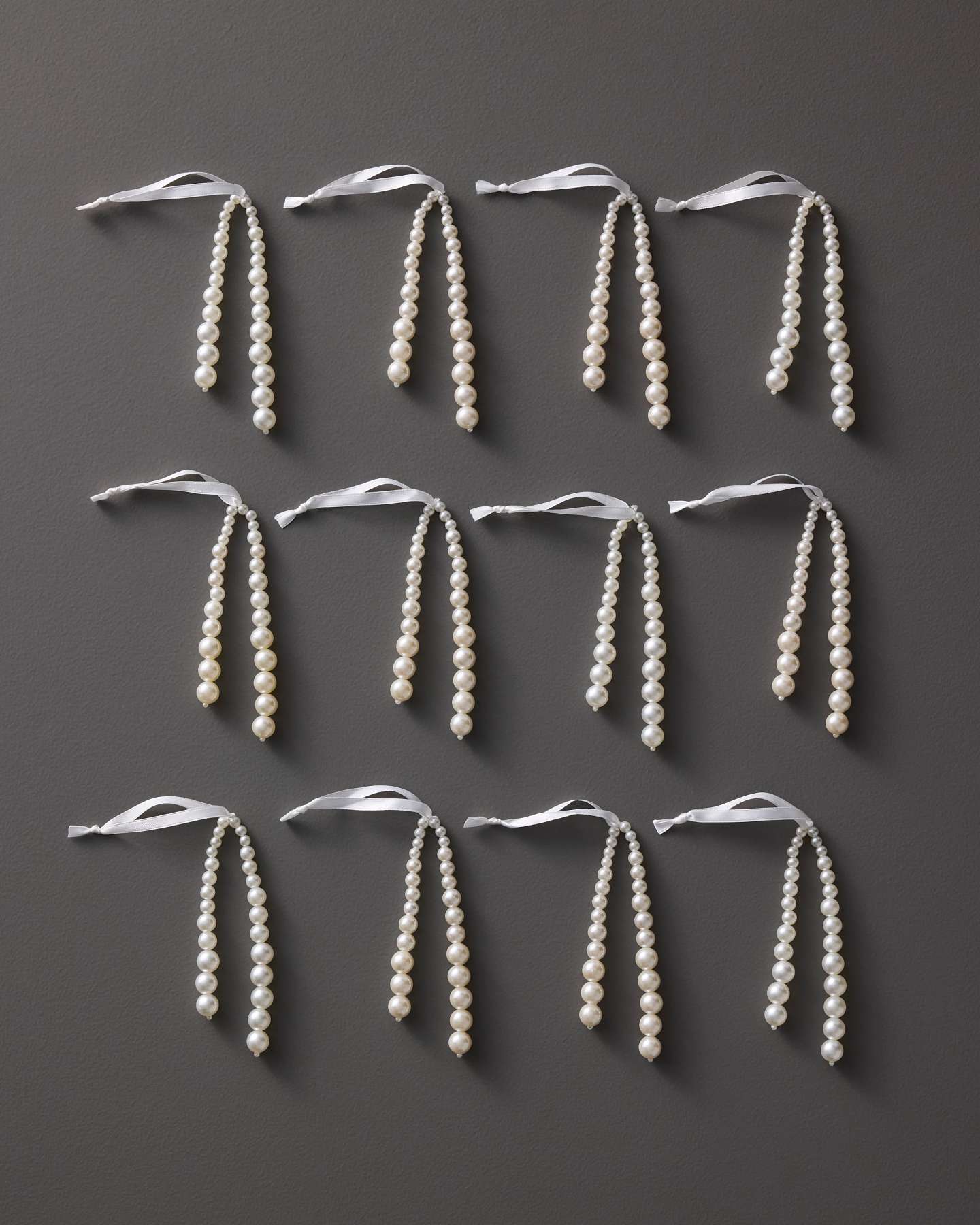 Pearl Drops Ornaments, Set of 12