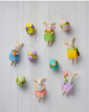 Bunnies & Blooms Felt Ornament Set Bunnies & Blooms Felt Ornament Set