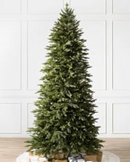 Unlit Silverado Slim Christmas tree in a white room