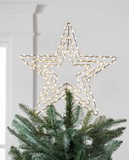 Lighted star Christmas tree topper
