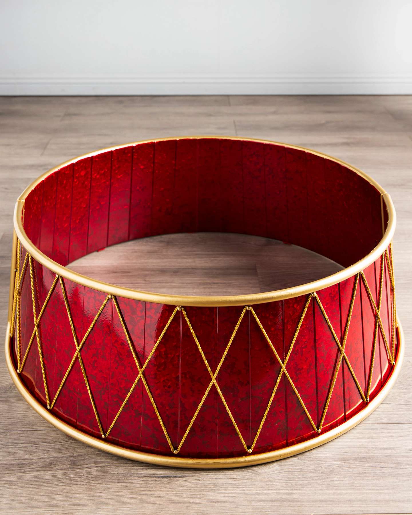Balsam Hill Christmas Drum Tree Collar Closeup of Intricate Detailing