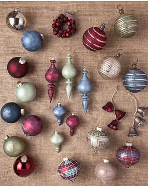 Farmhouse Glass Ornament Set Farmhouse Glass Ornament Set