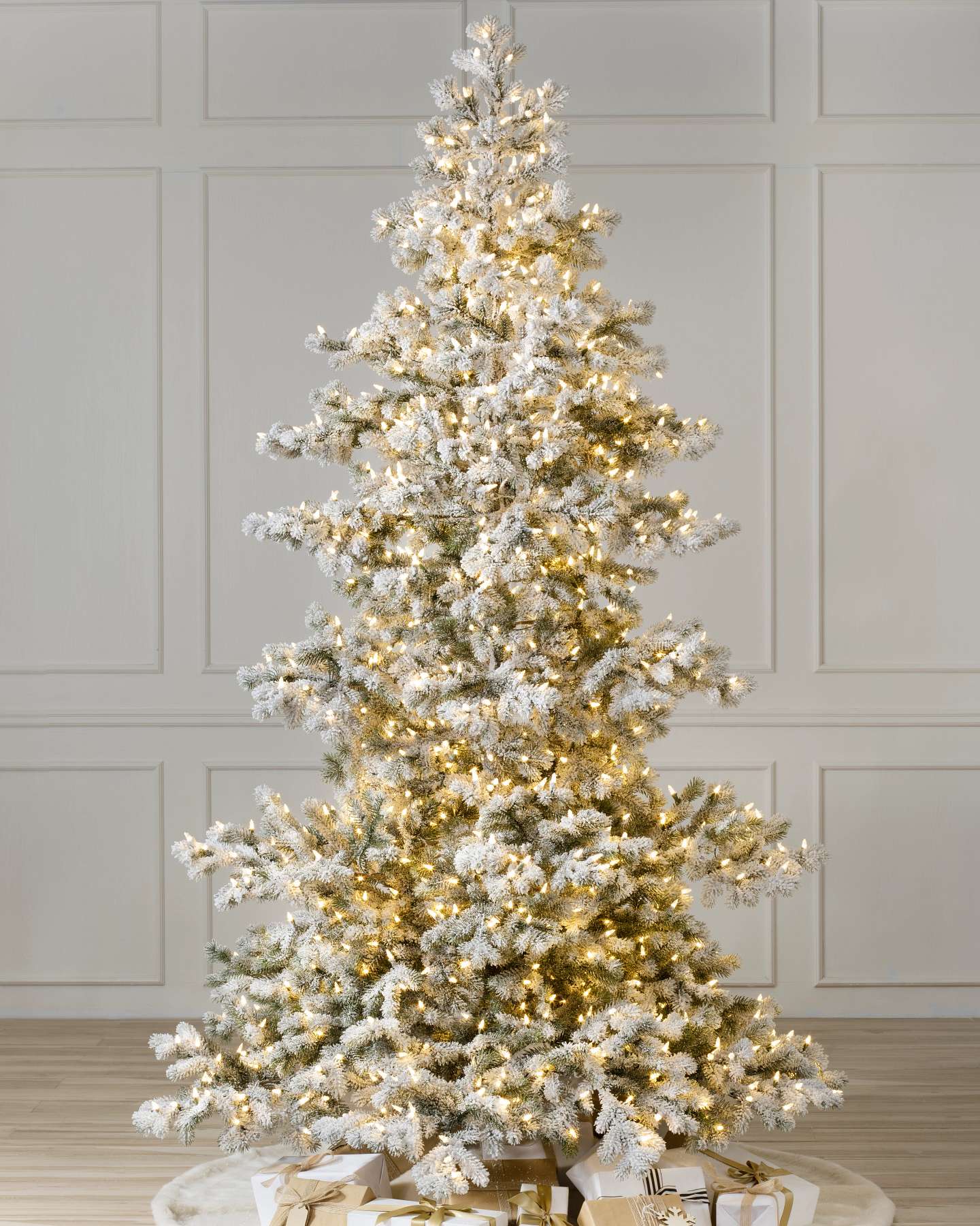 Balsam Hill Frosted Yukon Spruce Christmas Tree Styled Scene