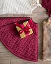 60in Cranberry Regency Dupioni Quilted Tree Skirt by Balsam Hill Lifestyle 80