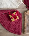60in Cranberry Regency Dupioni Quilted Tree Skirt by Balsam Hill Lifestyle 80