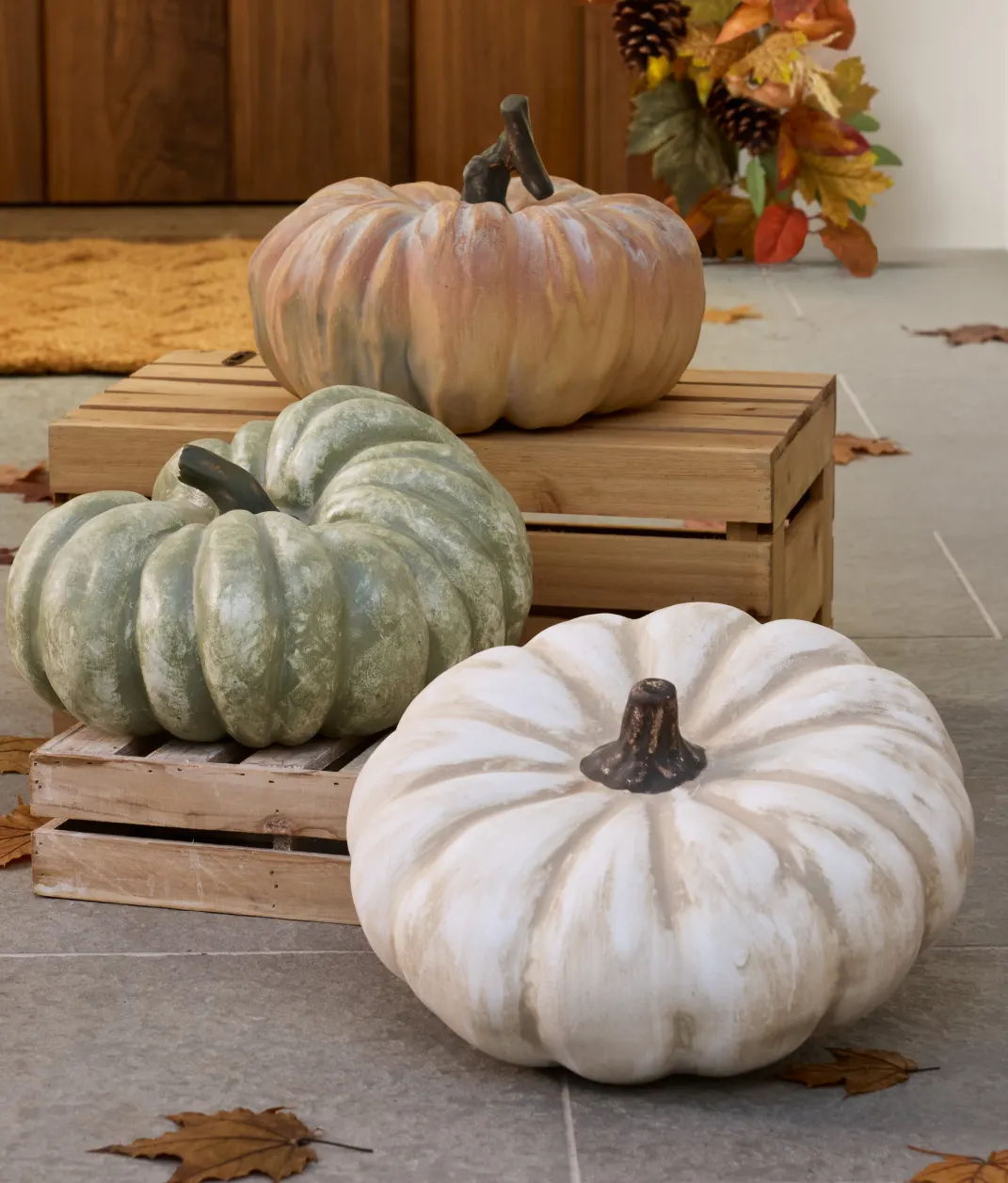 Terra Cotta Pumpkin Set