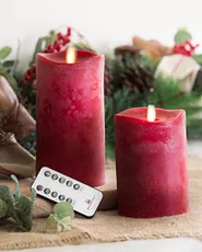 Red flameless candles