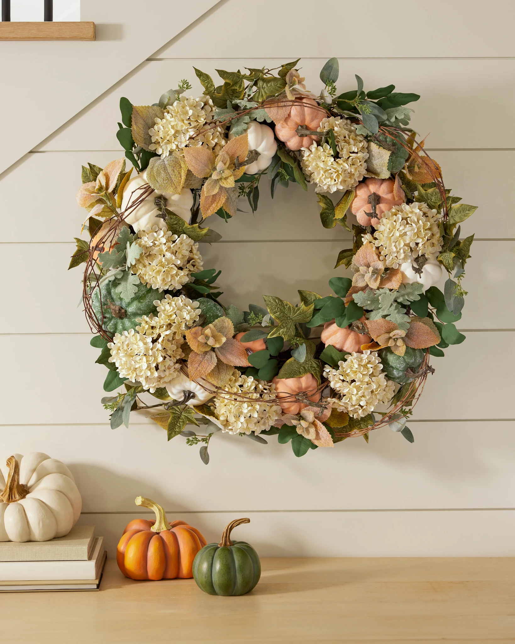 out           ❁ナチュラルを正月飾り❁バンブーラウンド❁ Outdoor Heirloom Tabletop Pumpkin Set | Balsam Hill