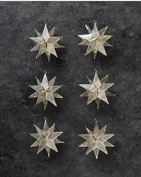 Star Capiz Ornament Set Star Capiz Ornament Set