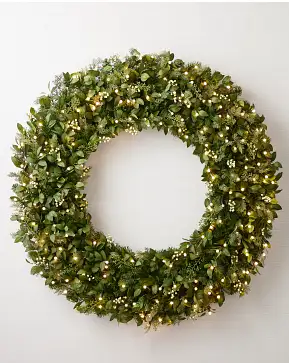 Outdoor White Berry Cypress Wreath Outdoor White Berry Cypress Wreath