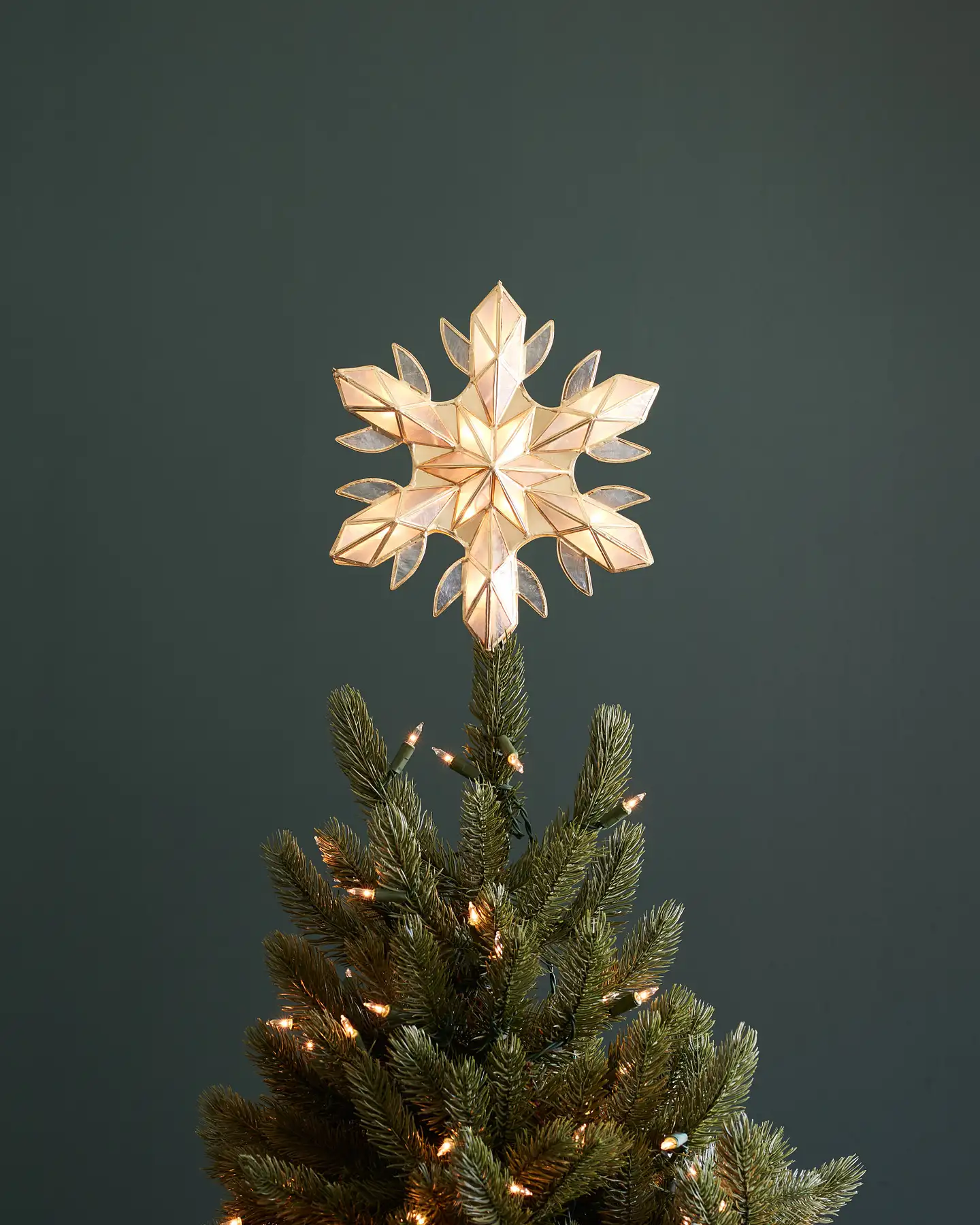 Beleuchtete Weihnachtsbaumspitzen „Schneeflocke“