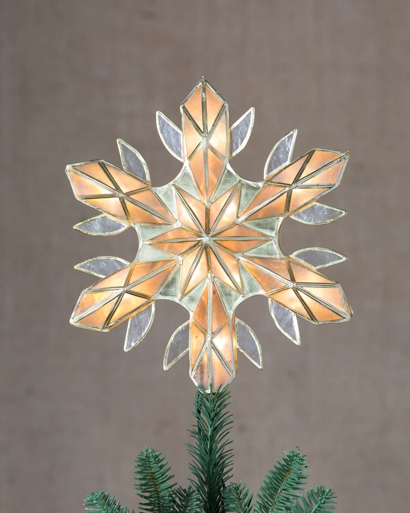Balsam Hill Beleuchtete Weihnachtsbaumspitze Schneeflocke