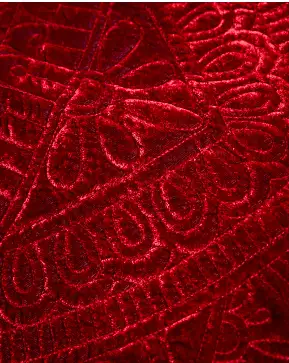Burgundy Embossed Velvet Luxe Tree Skirt Burgundy Embossed Velvet Luxe Tree Skirt
