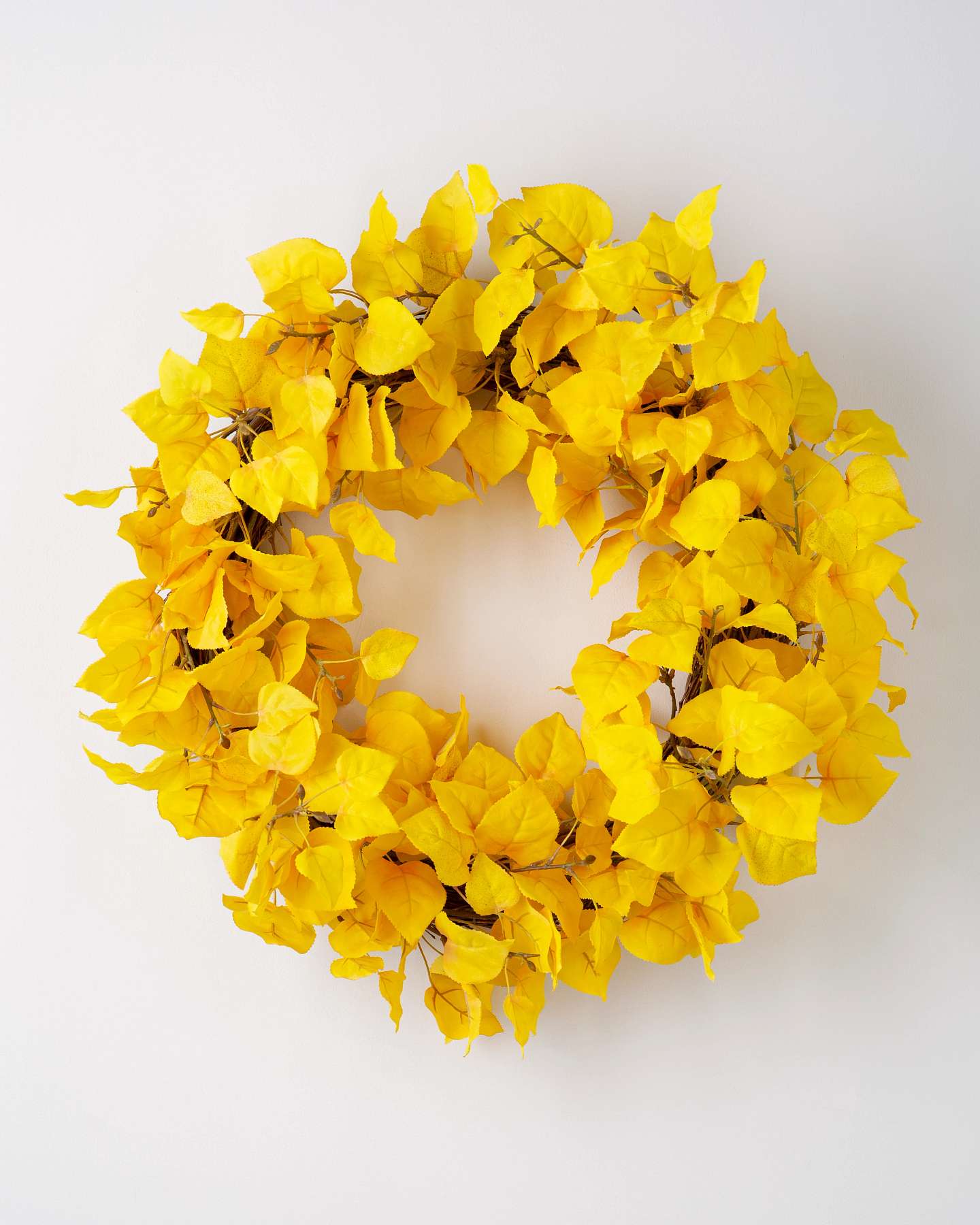 Balsam Hill Golden Aspen Artificial Christmas Wreath Unlit Full View