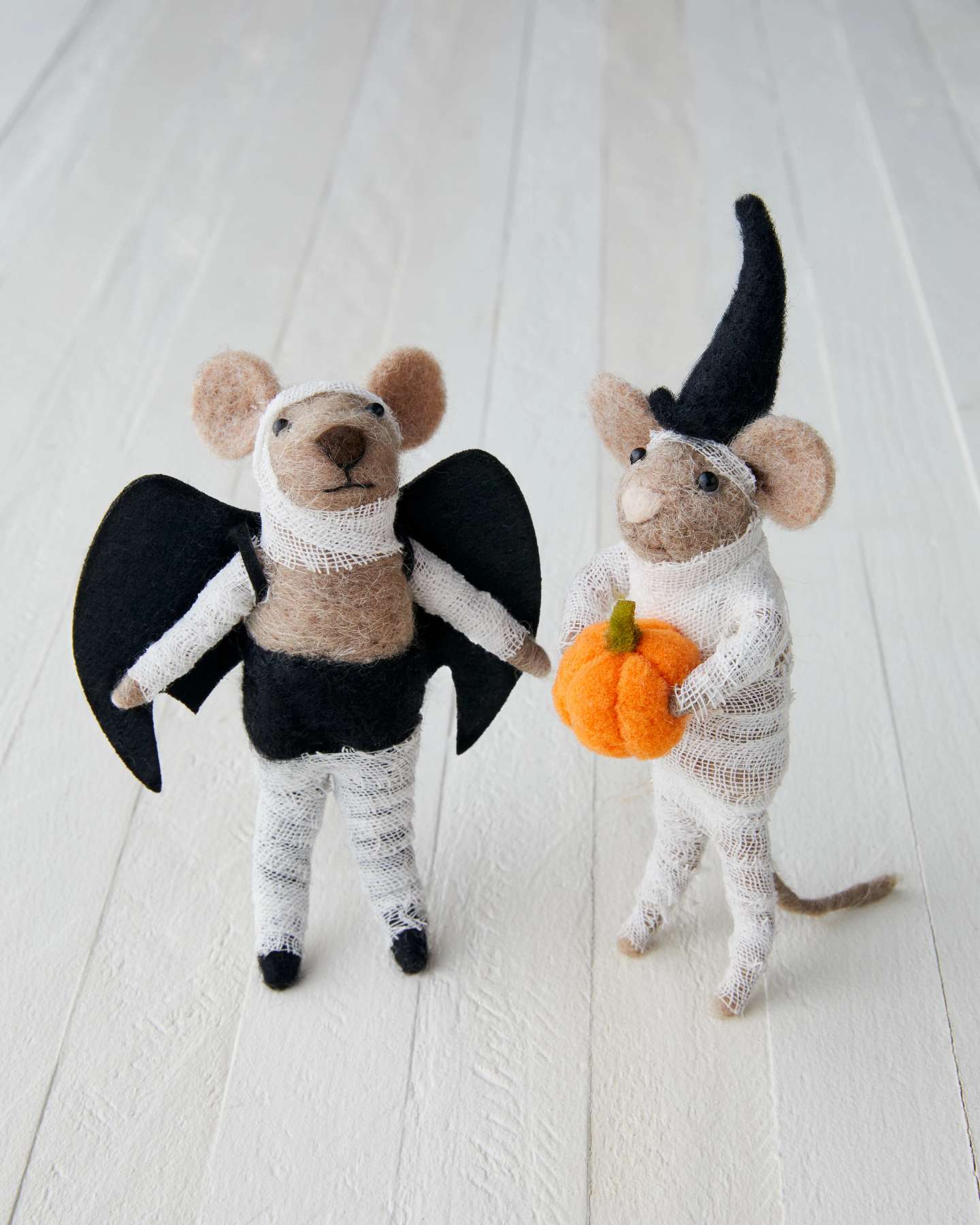 Balsam Hill Felt Mummy Critters Artificial Christmas Ornament Set Detail