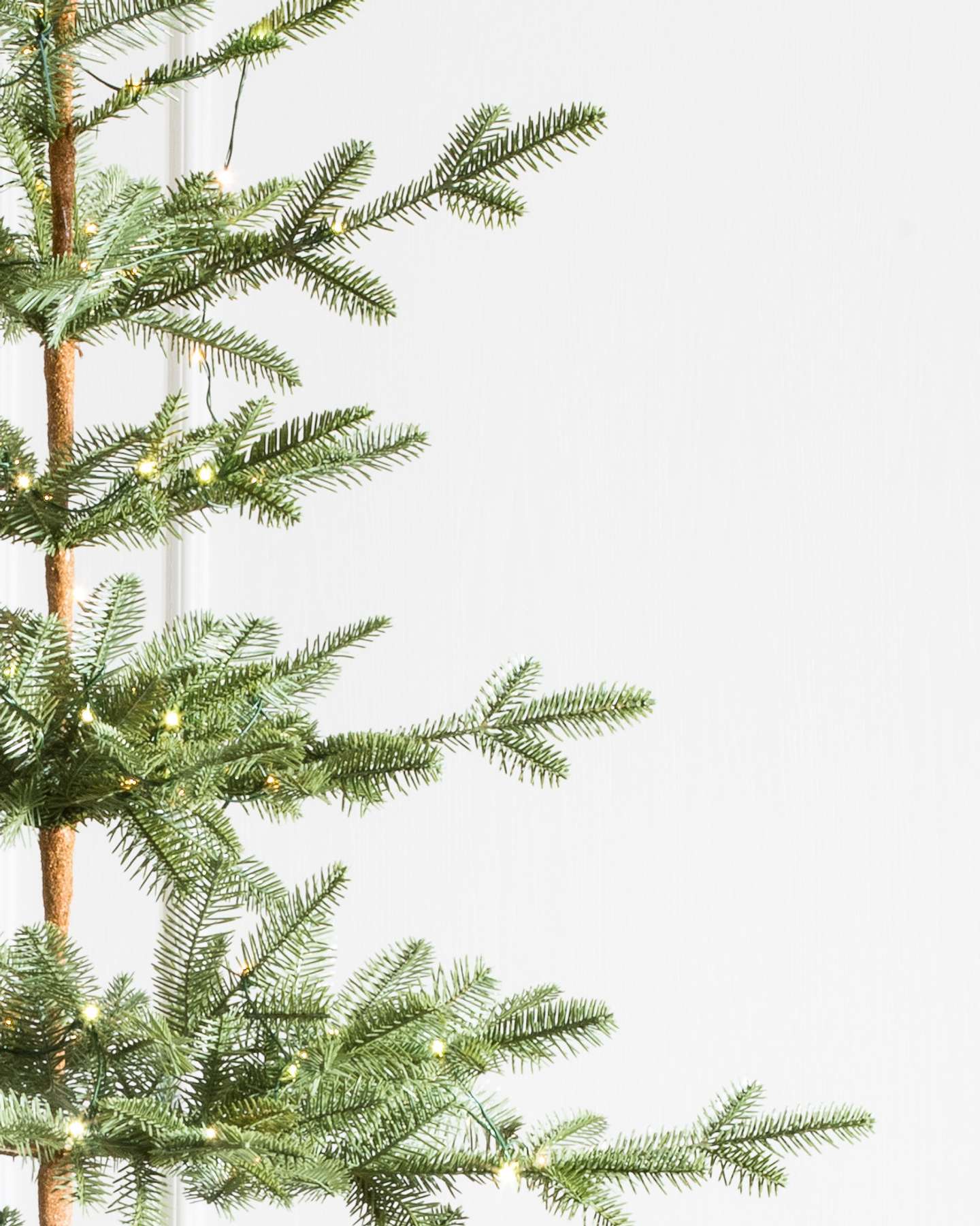 Balsam Hill Alpine Balsam Fir Artificial Christmas Tree Clear LED Closeup