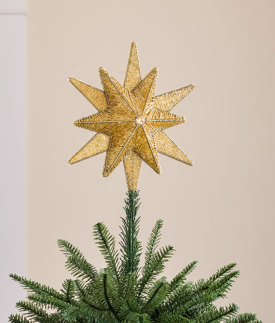 Beaded Starburst Christmas Tree Topper