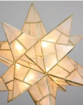 Lit Capiz Star Tree Topper Lit Capiz Star Tree Topper