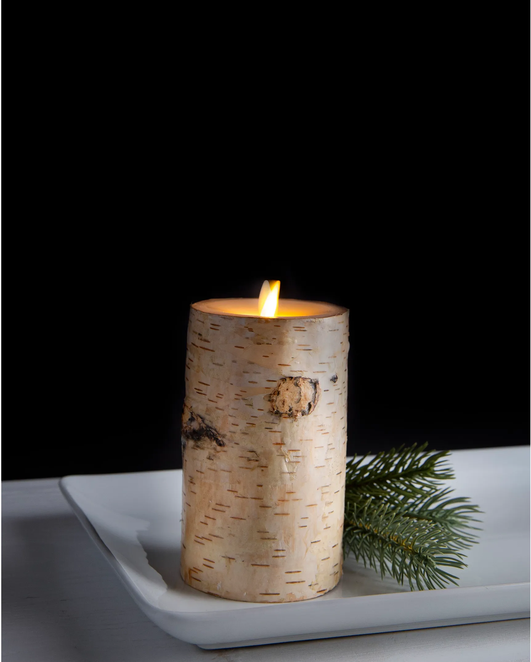 Flameless Wax Candle 3W by 8H Ivory Pillar - Remote Ready