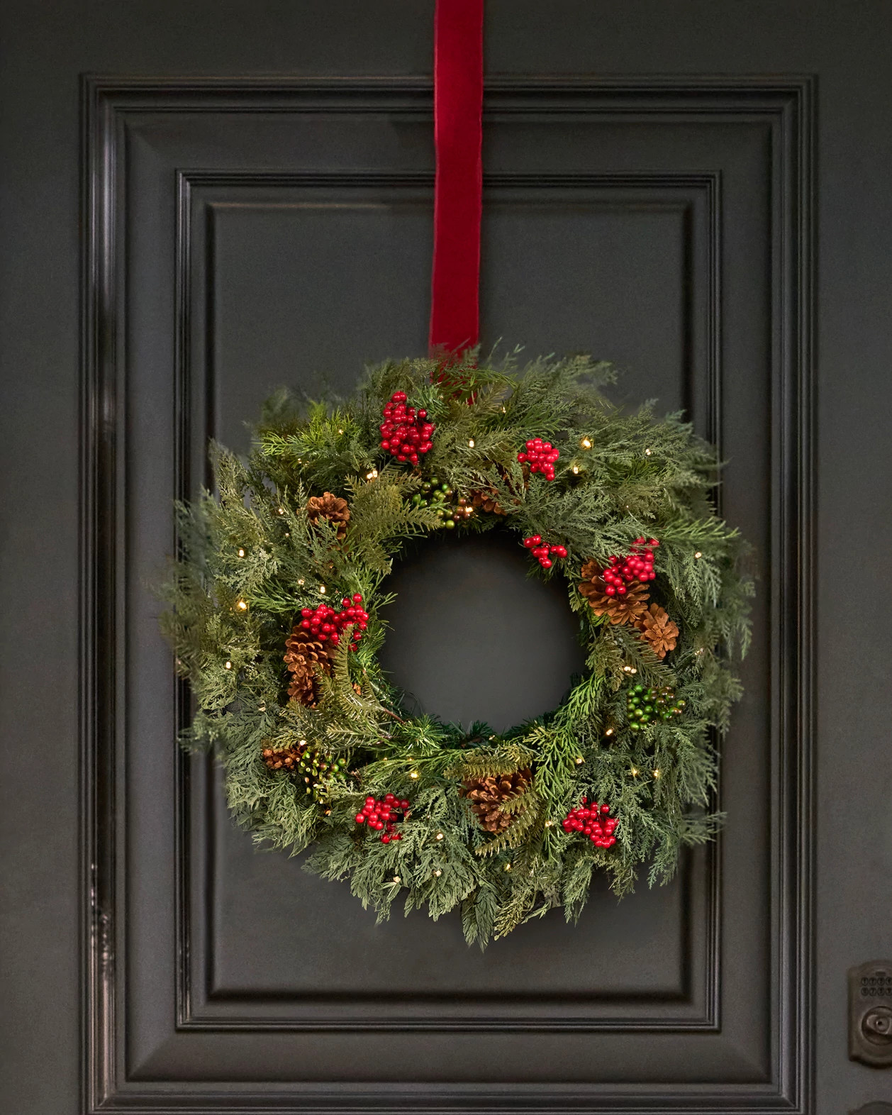 Outdoor Winter Evergreen Artificial Christmas Wreath | Balsam Hill