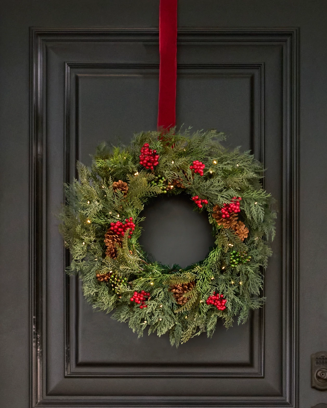 Outdoor Winter Evergreen Artificial Christmas Wreath | Balsam Hill
