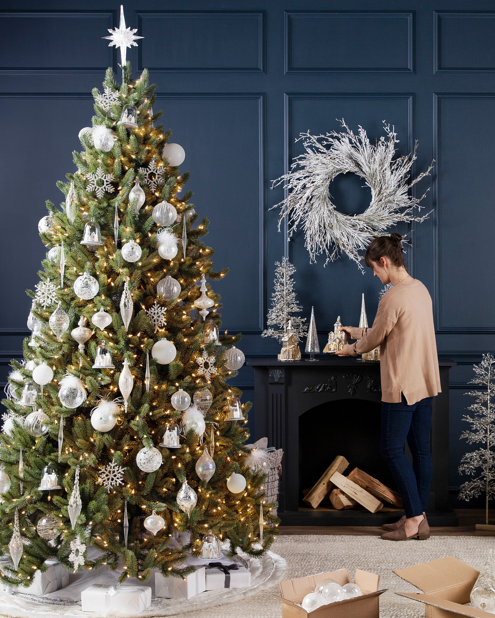 White ornament set deals