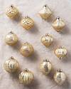 Gold Crackle Ornament Set 12 Pieces by Balsam Hill SSC