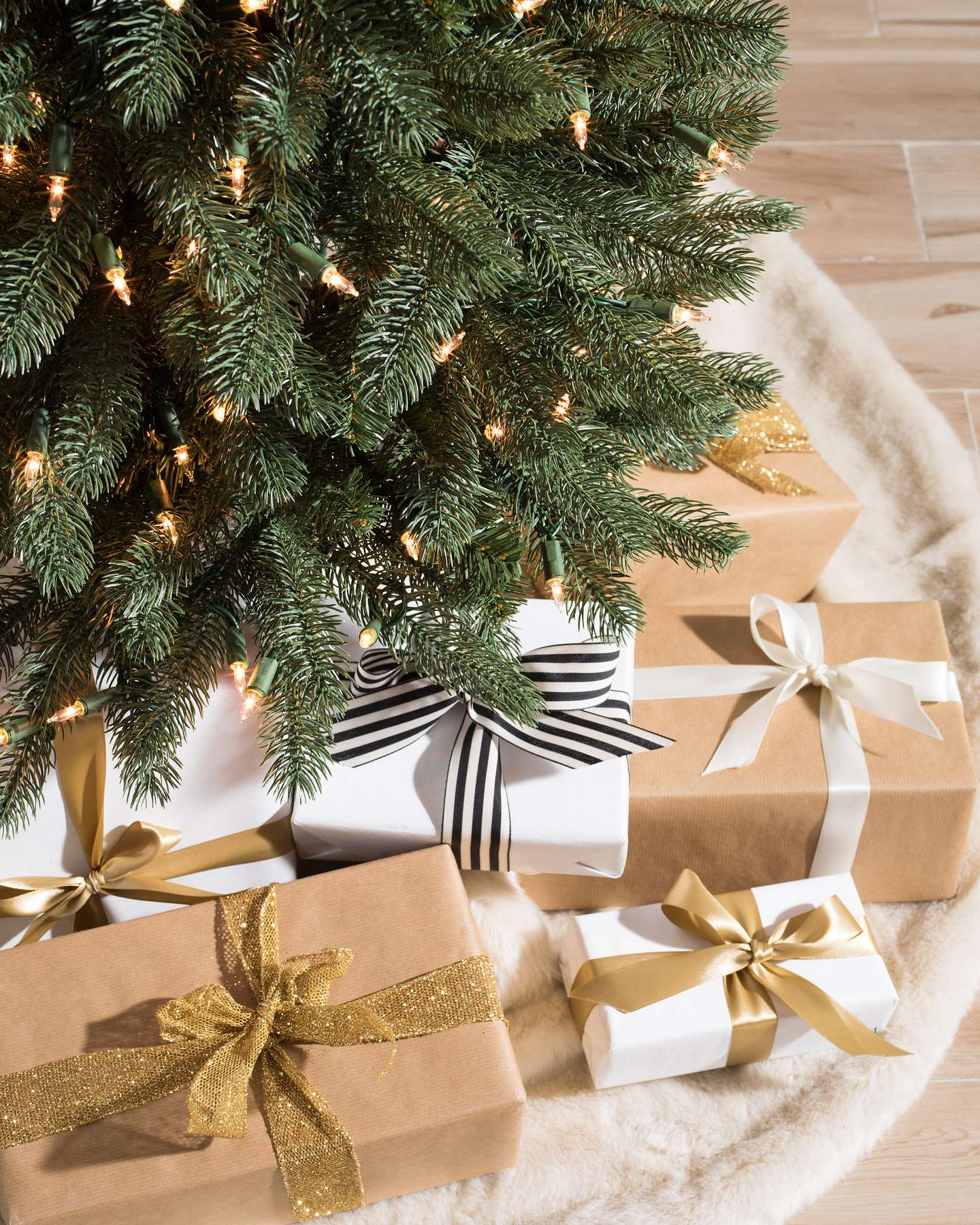 Balsam Hill Sonoma Slim Pencil Tree in a Classic Christmas Setting