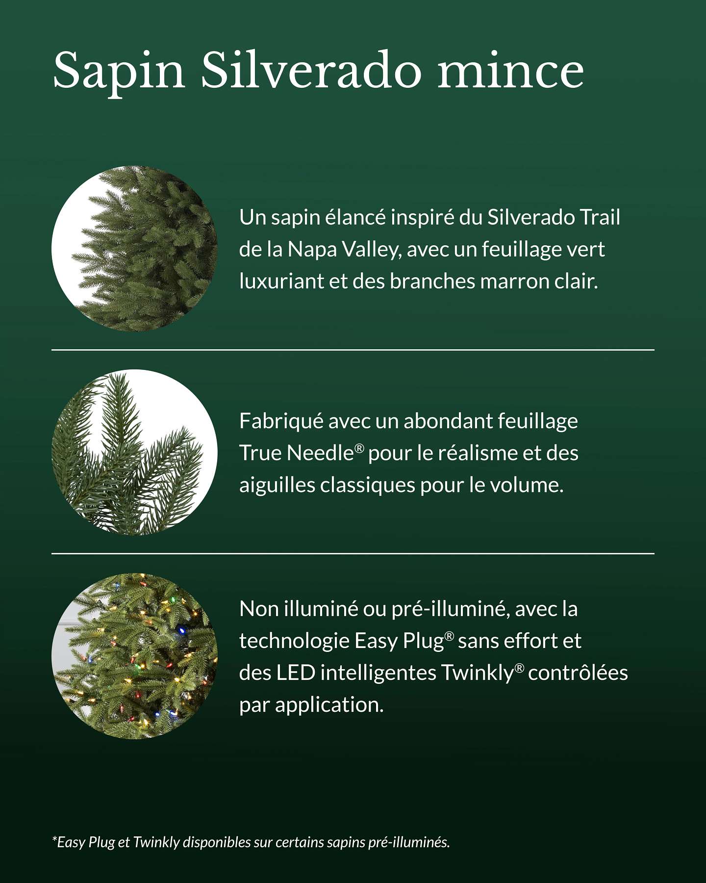 Sapin Silverado mince Flip Tree®