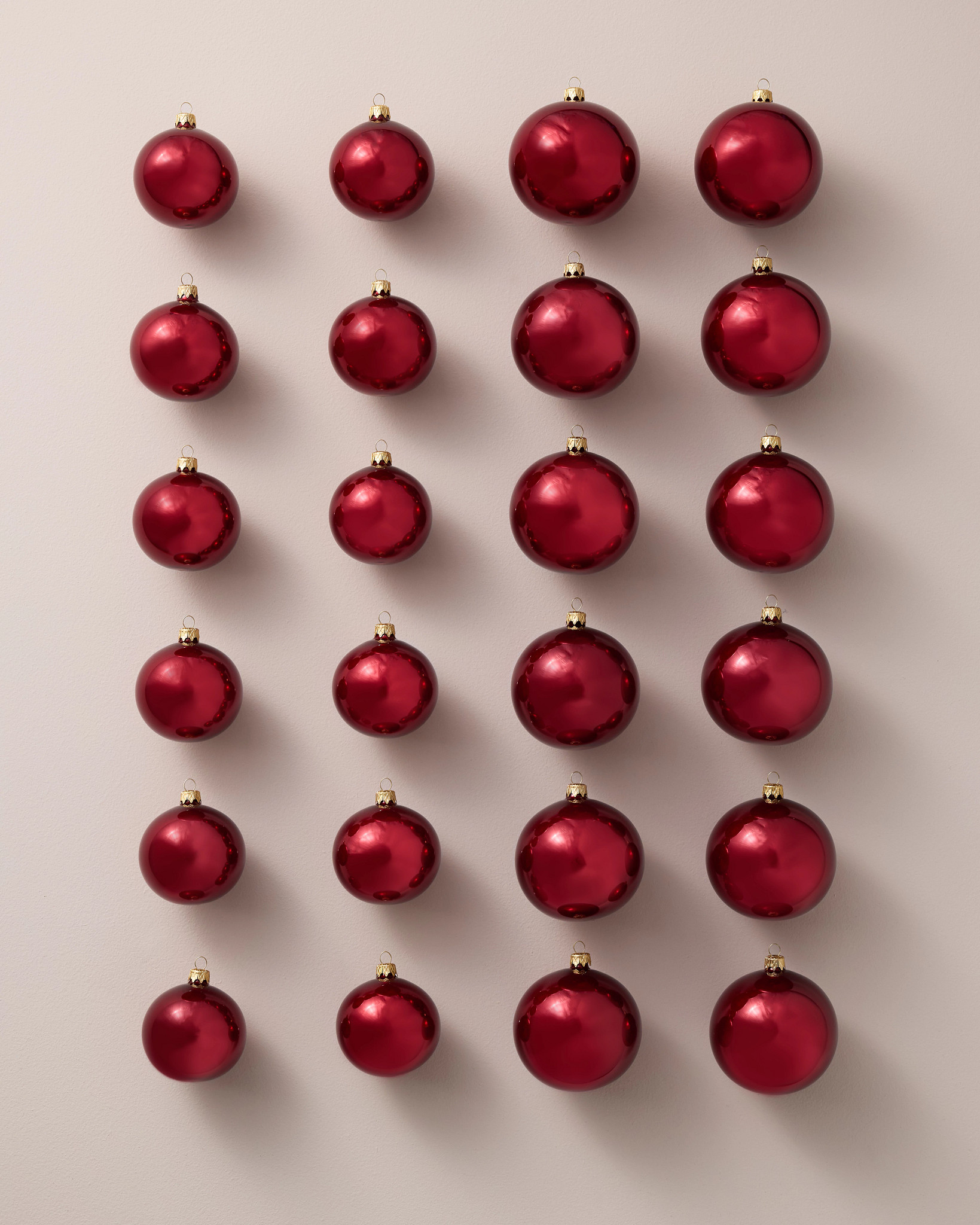 Red BH Essentials Pearlescent Ornament Set