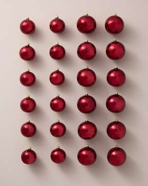 Red BH Essentials Pearlescent Ornament Set Red BH Essentials Pearlescent Ornament Set