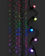 Twinkly light strings with mullticolor bulbs