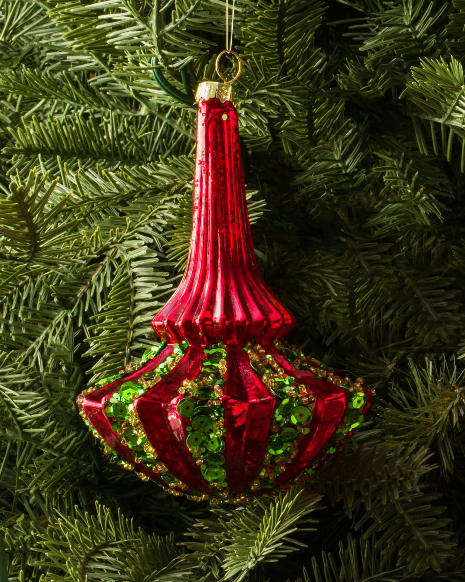 Mistletoe Holly Glass Christmas Ornaments Balsam Hill