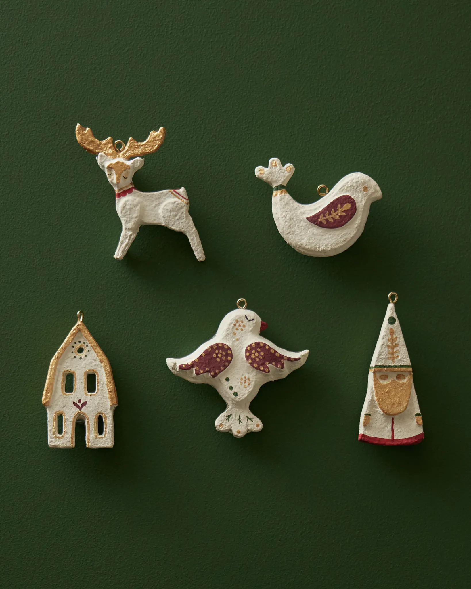 Festive Katran Holiday Icons Ornament Set
