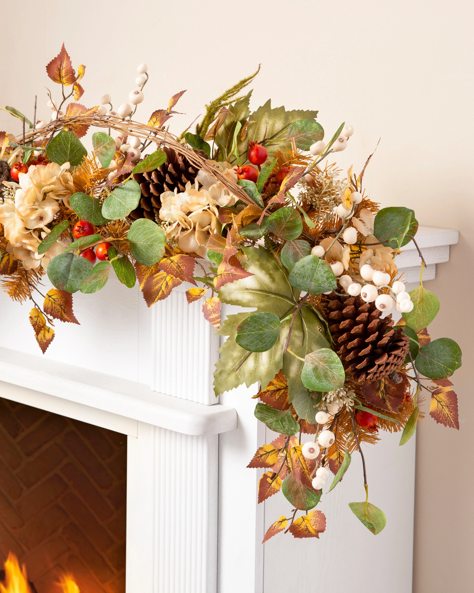Briarwood Cottage Artificial Fall Garland Balsam Hill