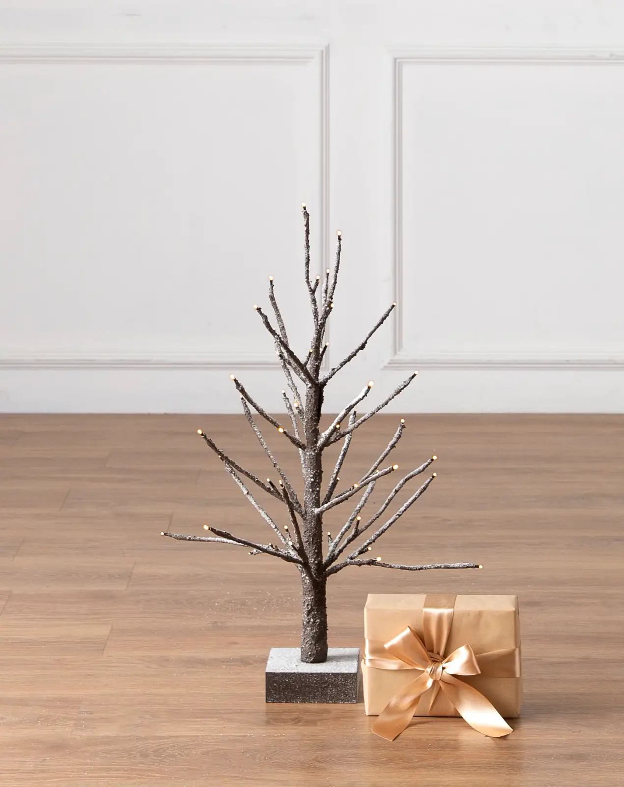 Tall 30cm Wooden Snowy Twig Christmas Tree Scandi Desk Home Festive Decoration 