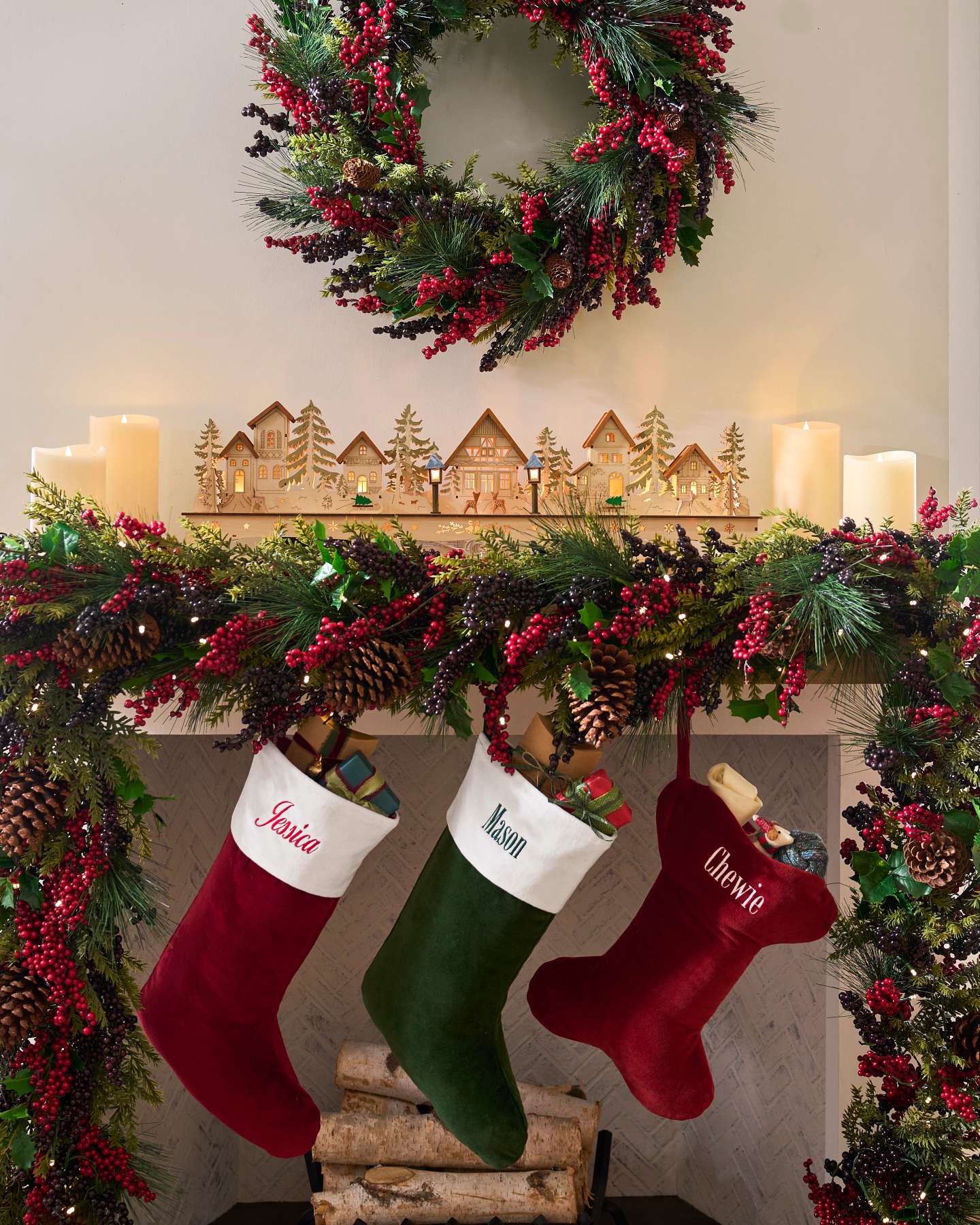Red Velvet Dog Bone Christmas Stocking by Balsam Hill Lifestyle 20