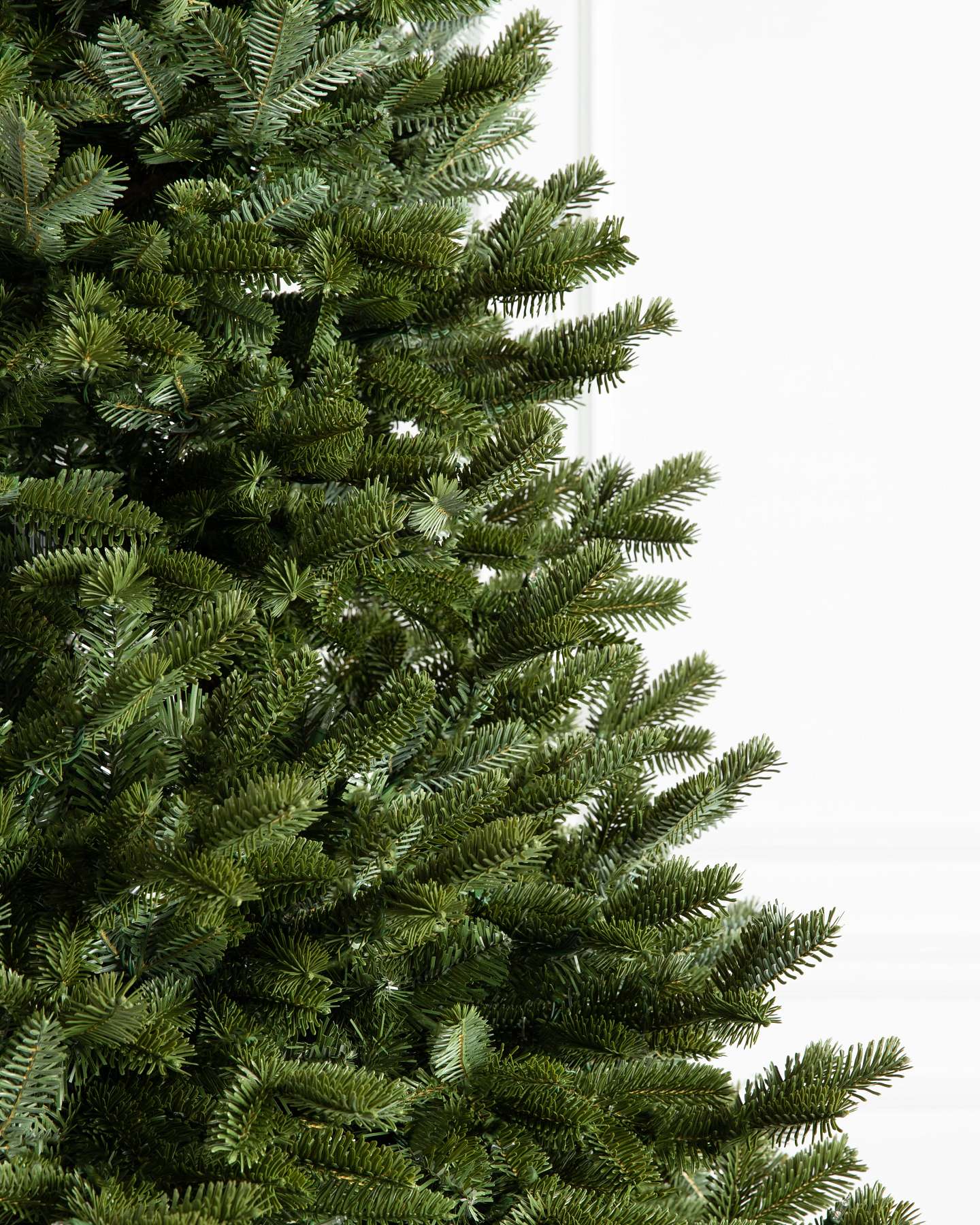 Balsam Hill Fraser Fir Artificial Christmas Tree Closeup Unlit