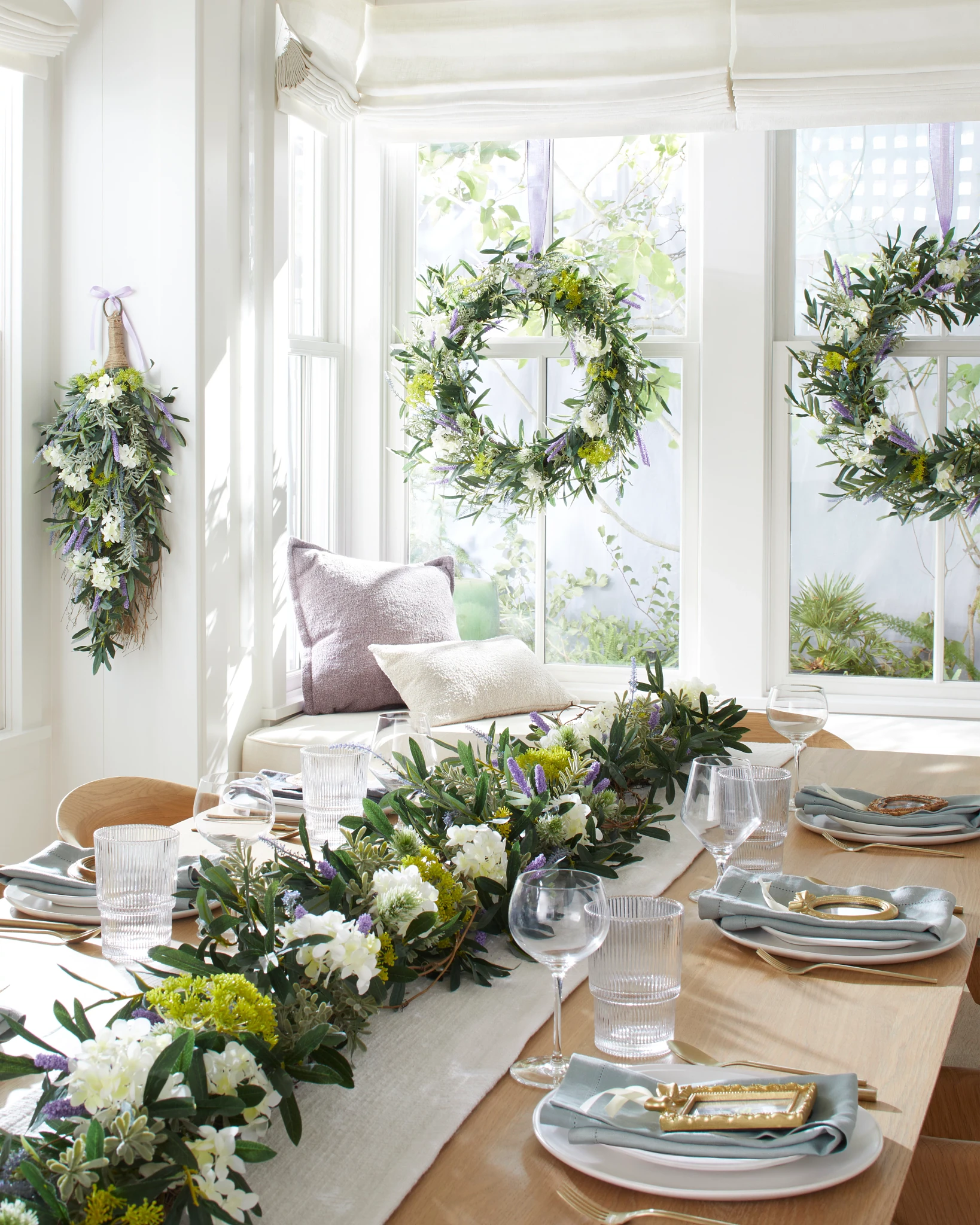 French Market Artificial Spring Floral Swag | Balsam Hill