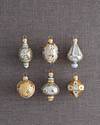 Silver and Gold Mini Decorated Ornaments Set of 6 by Balsam Hill SSC 20