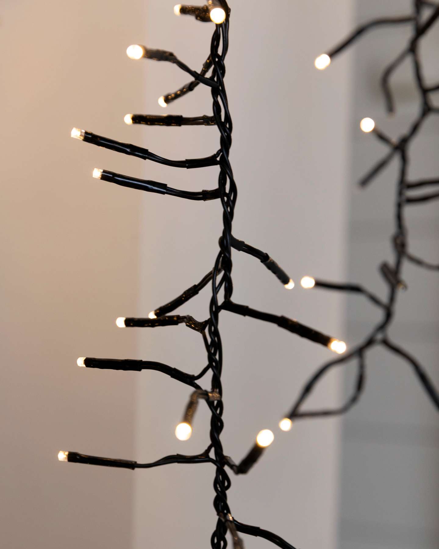 Balsam Hill Warm White Outdoor Cascading Micro LED Lights Closeup
