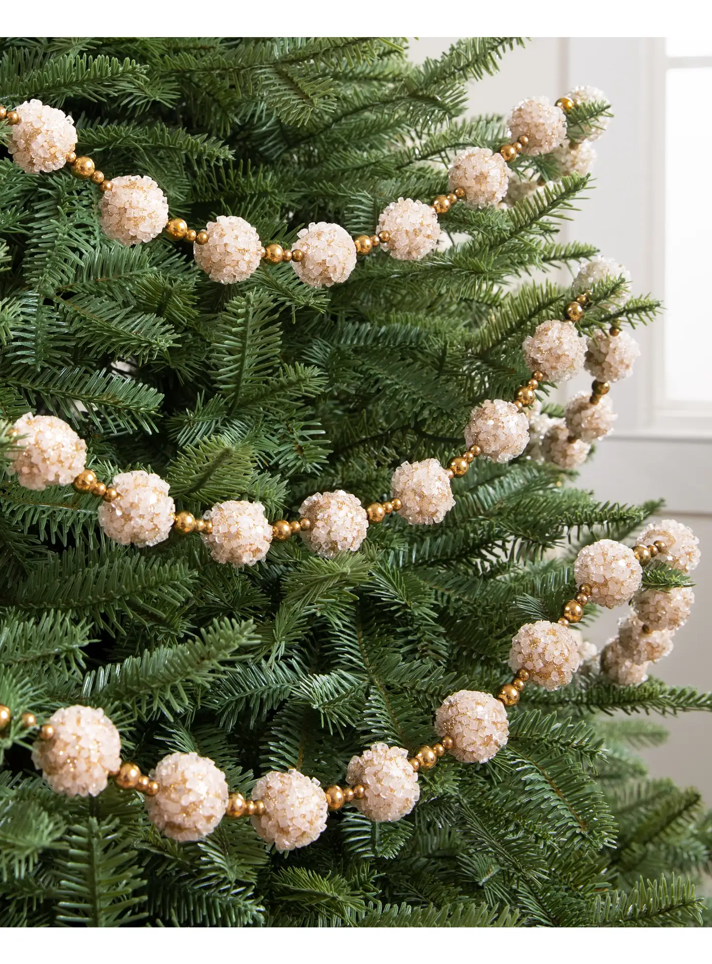 Weihnachtsbaumgirlanden Eiskristallperlen