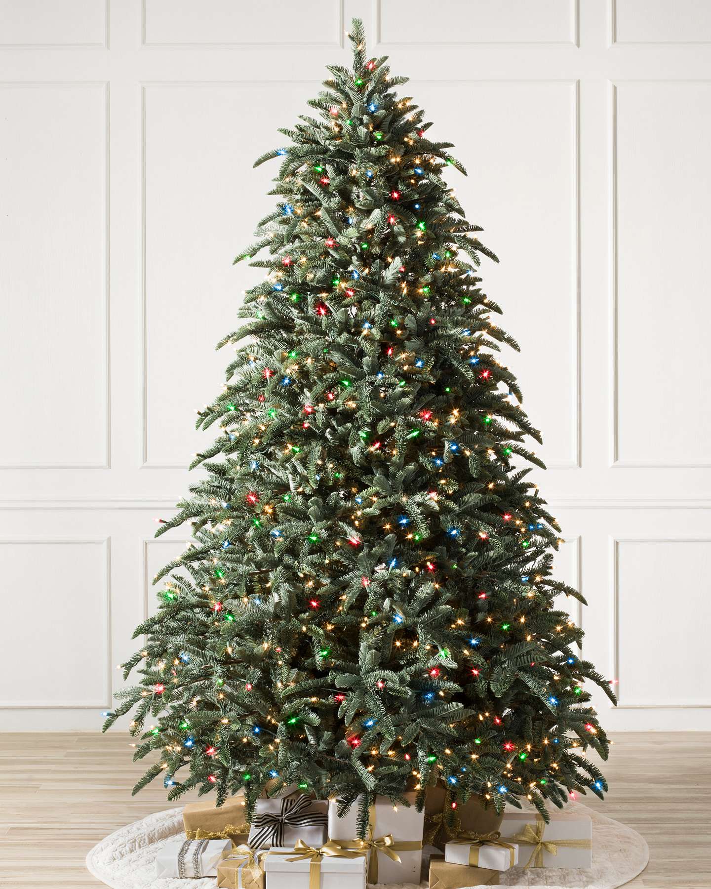 Balsam Hill Noble Fir Artificial Christmas Tree LED Clear Plus Color+Clear Full Display